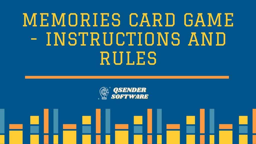 Memories Card Game - Instructions