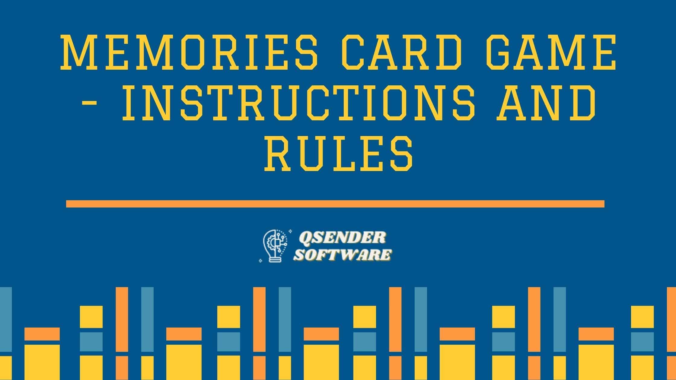 Memories Card Game - Instructions