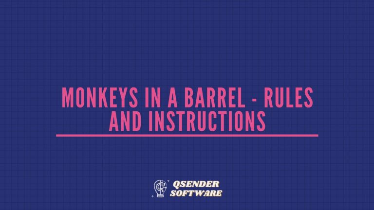 Monkeys In A Barrel – Rules and Instructions