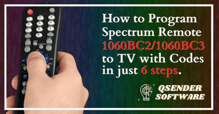 How to Program Spectrum Remote 1060BC2/1060BC3 to TV with Codes in just 6 steps.