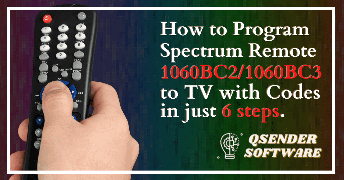 Program Spectrum Remote 1060BC2/1060BC3 to TV with Codes